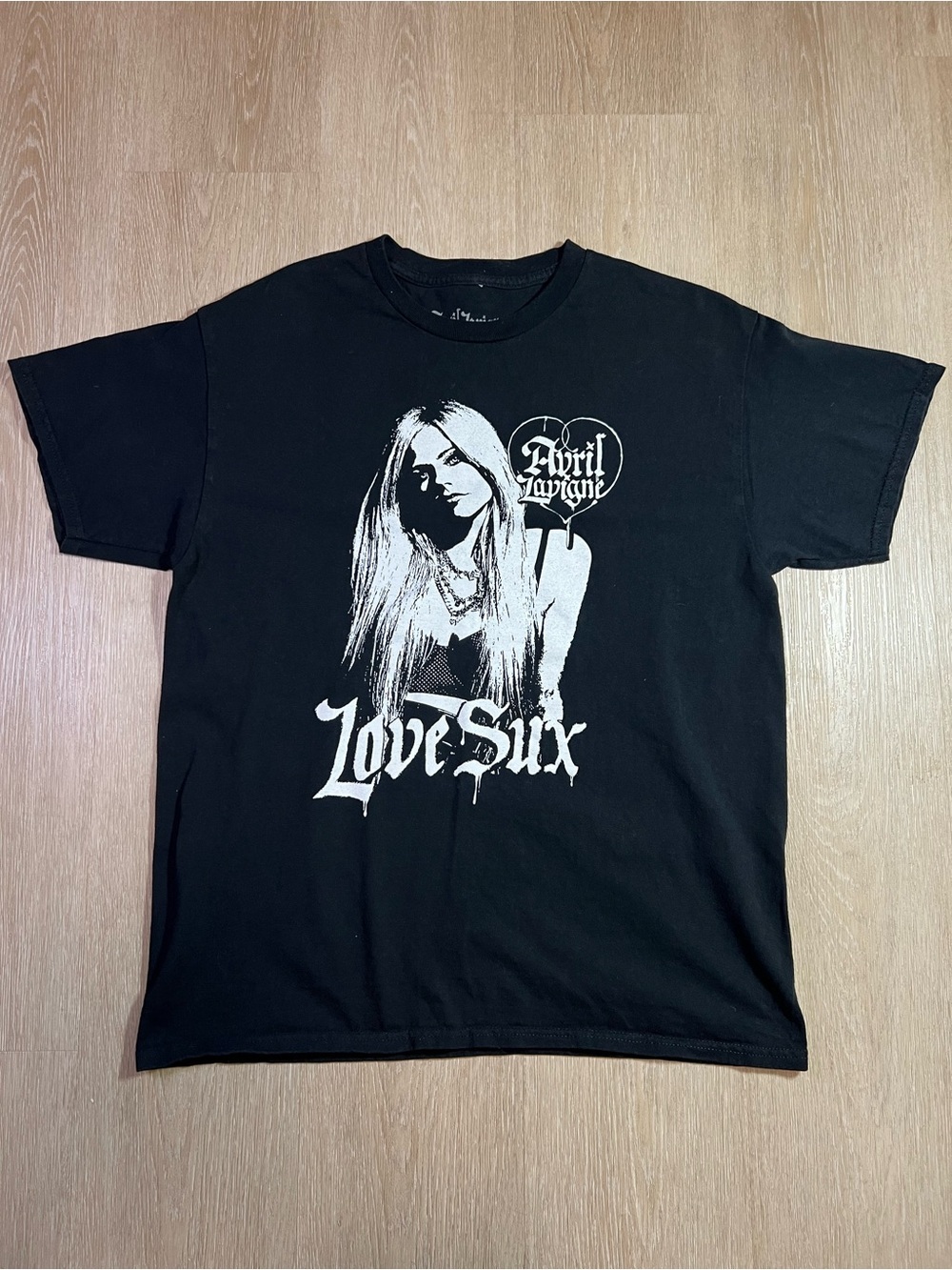 Avril Lavigne Love SuxBlack Graphic Tee Official 2022 Concert Merch Canada Tour